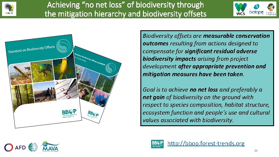 Achieving “no net loss” of biodiversity through the mitigation hierarchy and biodiversity offsets Biodiversity Achieving “no net loss” of biodiversity through the mitigation hierarchy and biodiversity offsets Biodiversity