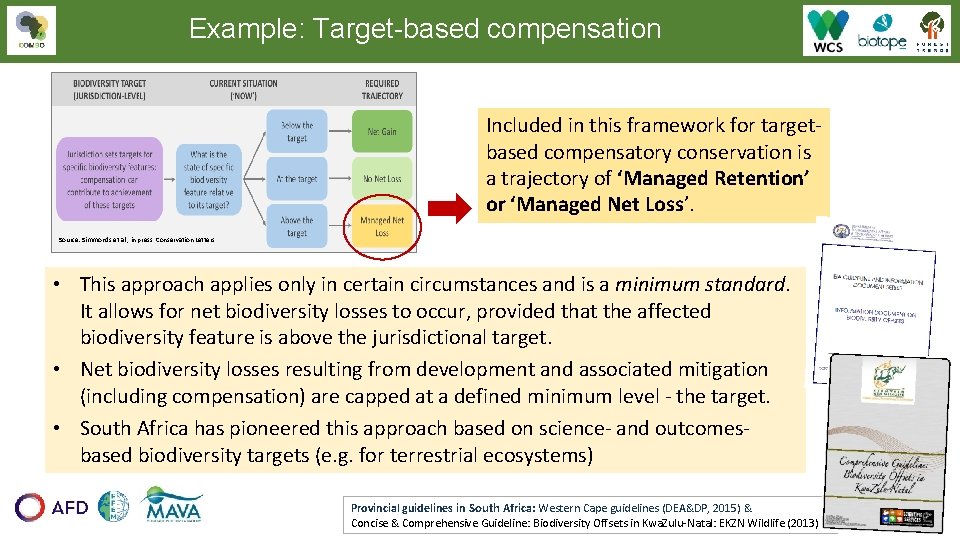 Example: Target-based compensation Included in this framework for targetbased compensatory conservation is a trajectory Example: Target-based compensation Included in this framework for targetbased compensatory conservation is a trajectory