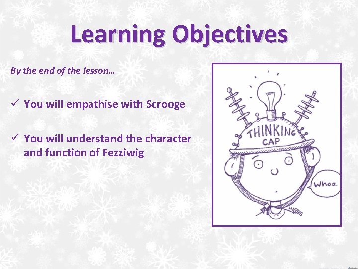 Learning Objectives By the end of the lesson… ü You will empathise with Scrooge