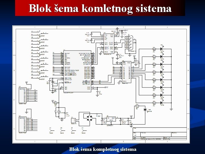 Blok šema komletnog sistema Blok šema kompletnog sistema 