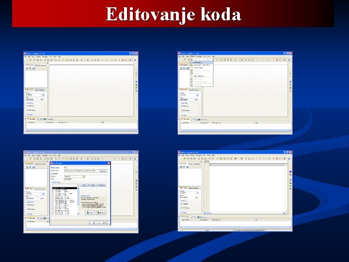 Editovanje koda 