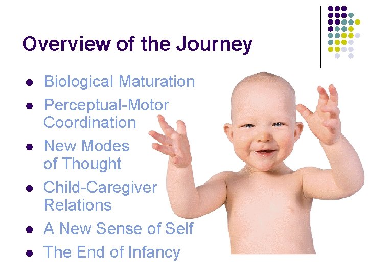 Overview of the Journey l l l Biological Maturation Perceptual-Motor Coordination New Modes of