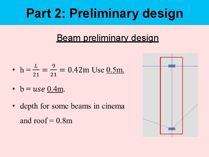 Part 2: Preliminary design Beam preliminary design 
