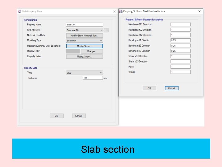 Slab section 