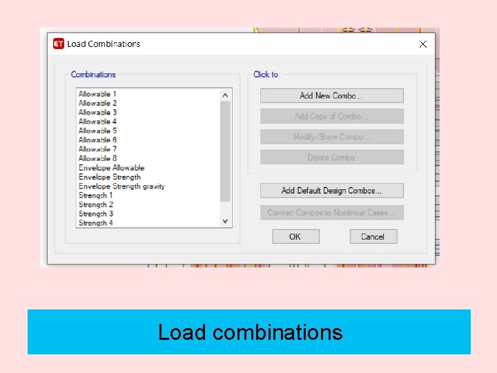 Load combinations 