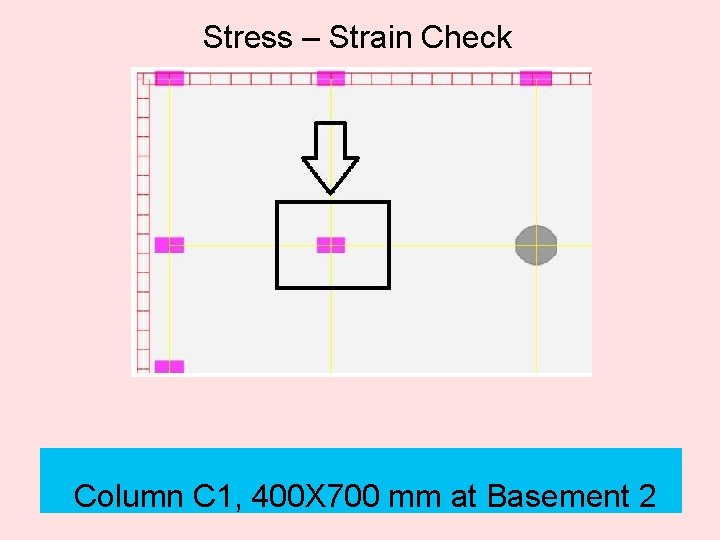 Stress – Strain Check Column C 1, 400 X 700 mm at Basement 2