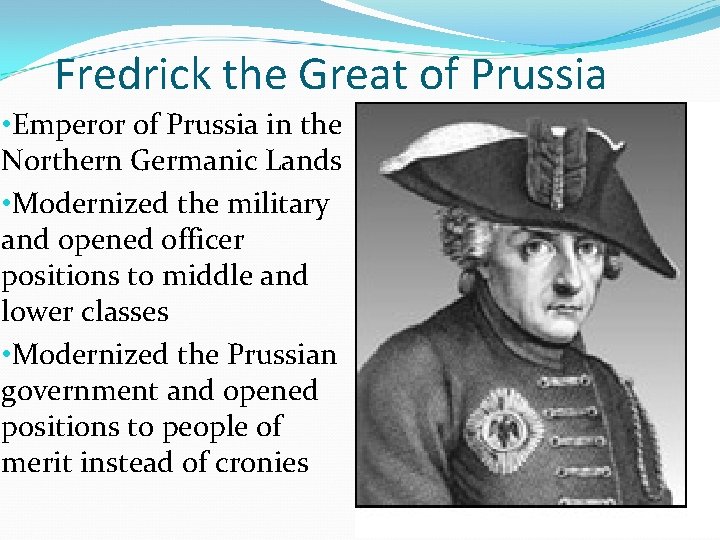 Fredrick the Great of Prussia • Emperor of Prussia in the Northern Germanic Lands