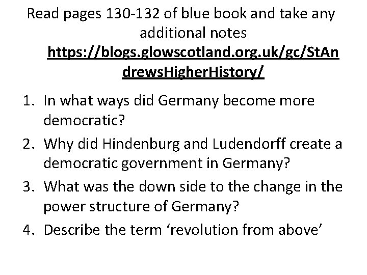 Read pages 130 -132 of blue book and take any additional notes https: //blogs.