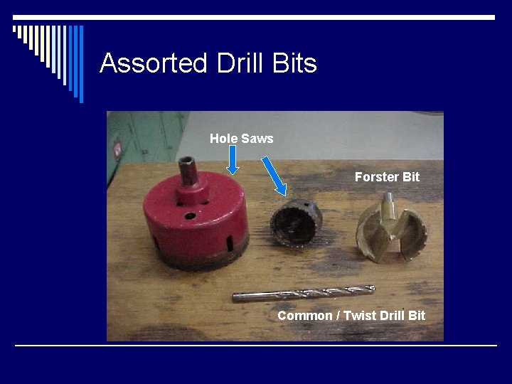 Assorted Drill Bits Hole Saws Forster Bit Common / Twist Drill Bit 