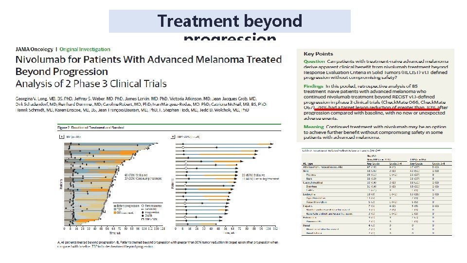 Treatment beyond progression Treatment beyond progression