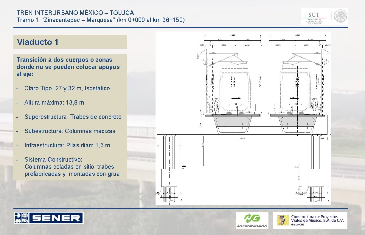 TREN INTERURBANO MÉXICO – TOLUCA Tramo 1: “Zinacantepec – Marquesa” (km 0+000 al km