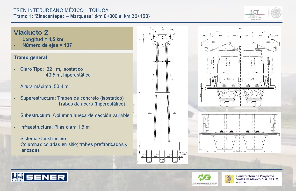 TREN INTERURBANO MÉXICO – TOLUCA Tramo 1: “Zinacantepec – Marquesa” (km 0+000 al km