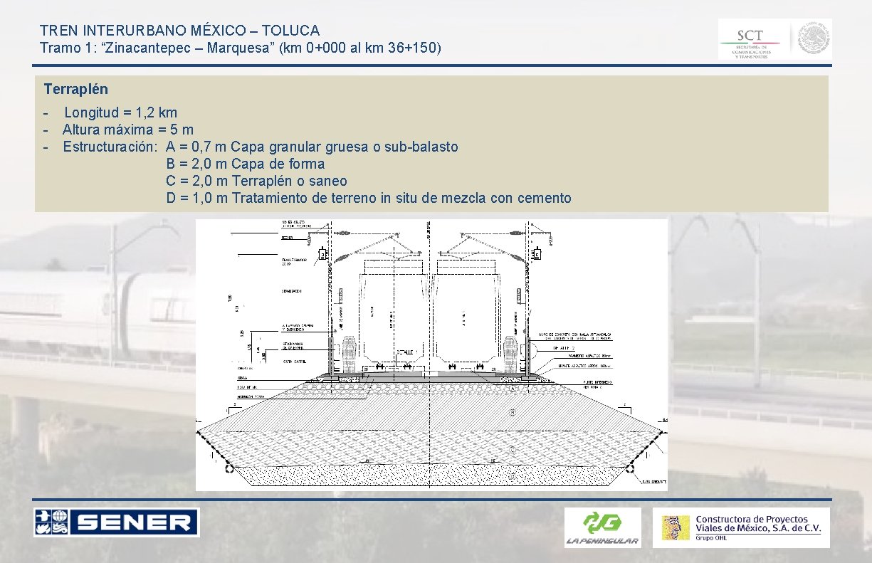 TREN INTERURBANO MÉXICO – TOLUCA Tramo 1: “Zinacantepec – Marquesa” (km 0+000 al km