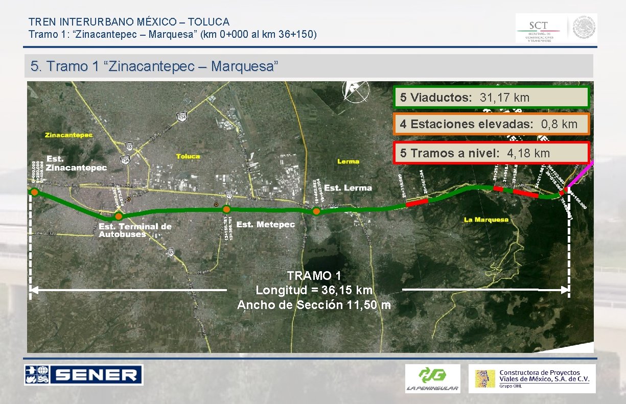 TREN INTERURBANO MÉXICO – TOLUCA Tramo 1: “Zinacantepec – Marquesa” (km 0+000 al km