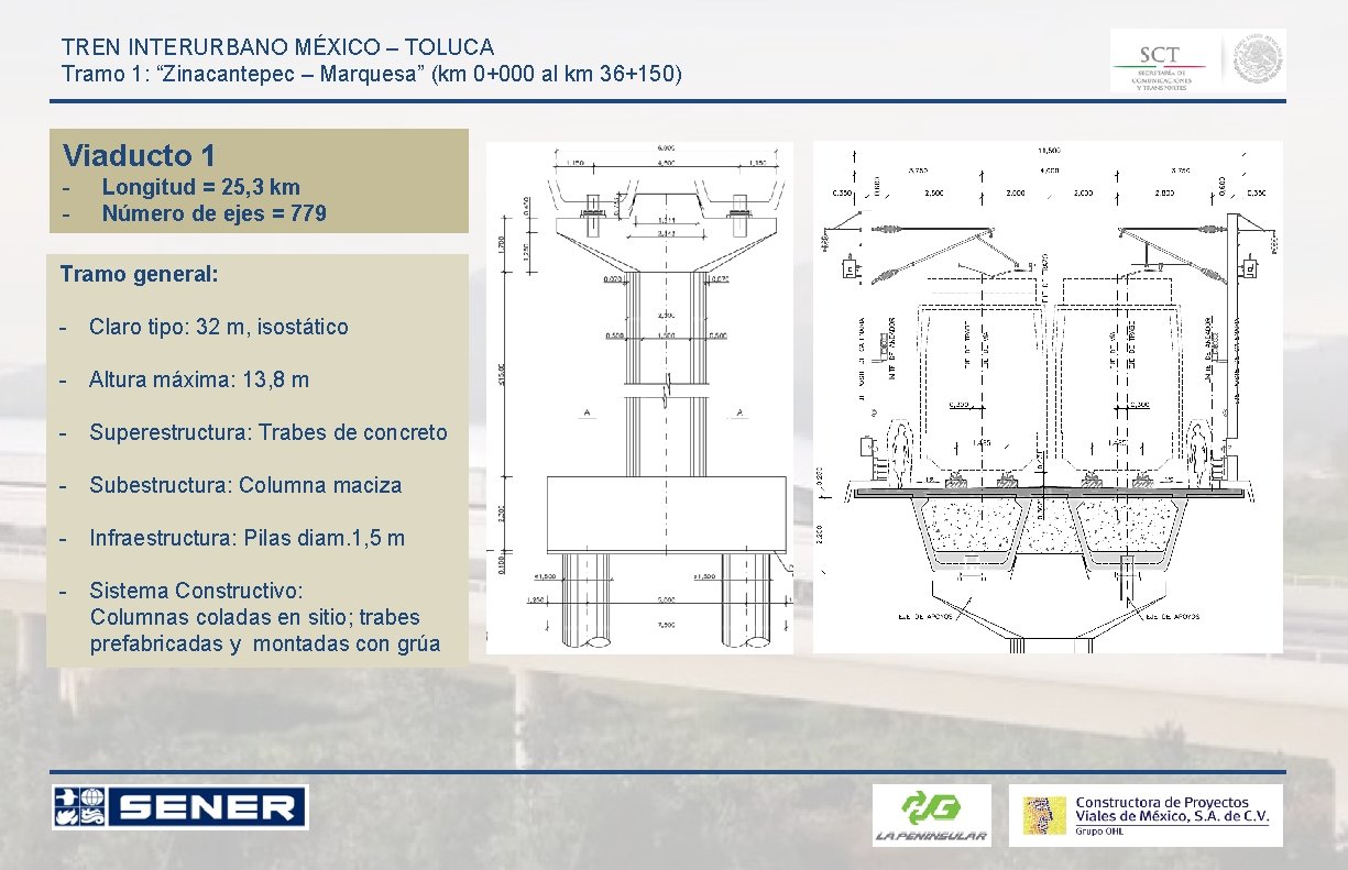 TREN INTERURBANO MÉXICO – TOLUCA Tramo 1: “Zinacantepec – Marquesa” (km 0+000 al km