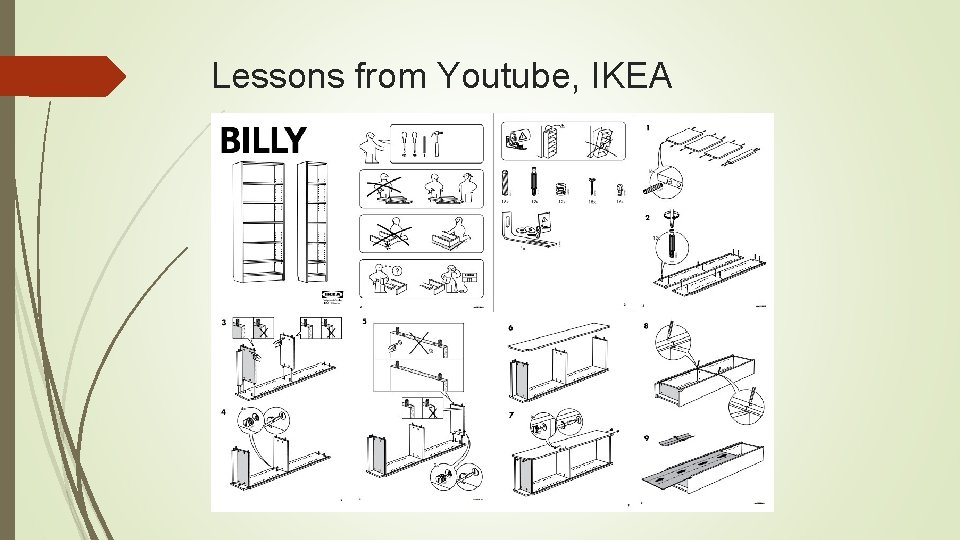 Lessons from Youtube, IKEA 