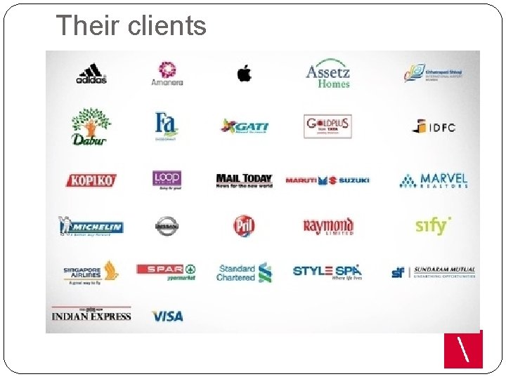 Their clients 