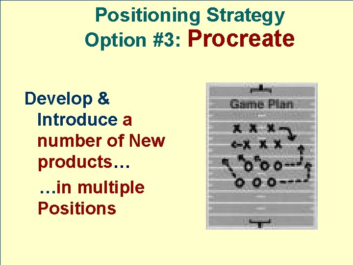 Positioning Strategy Option #3: Procreate Develop & Introduce a number of New products… …in