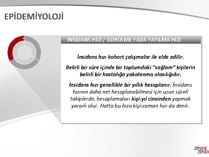 İNSİDANS HIZI / GÖRÜLME YADA YAYILMA HIZI İnsidans hızı kohort çalışmalar ile elde edilir. İNSİDANS HIZI / GÖRÜLME YADA YAYILMA HIZI İnsidans hızı kohort çalışmalar ile elde edilir.