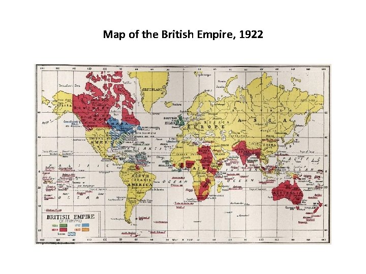 Map of the British Empire, 1922 