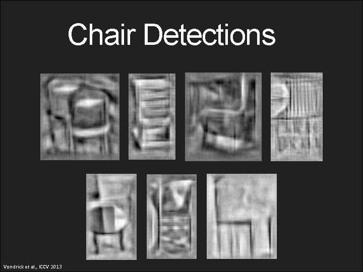 Chair Detections Vondrick et al. , ICCV 2013 