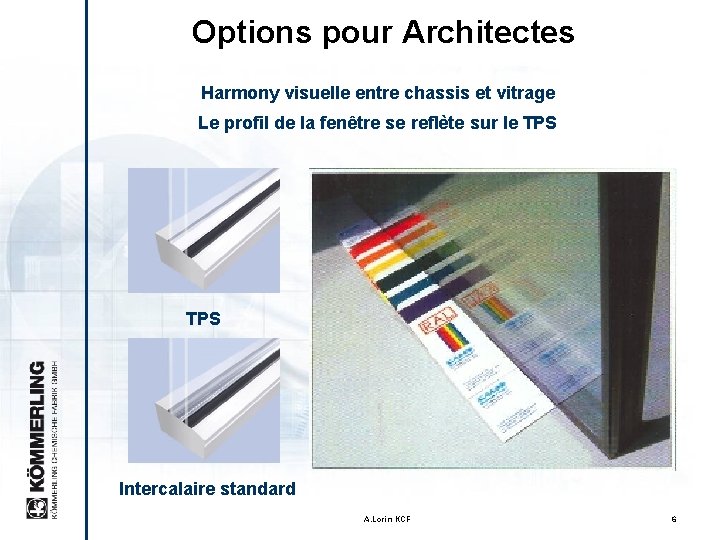 Options pour Architectes Harmony visuelle entre chassis et vitrage Le profil de la fenêtre