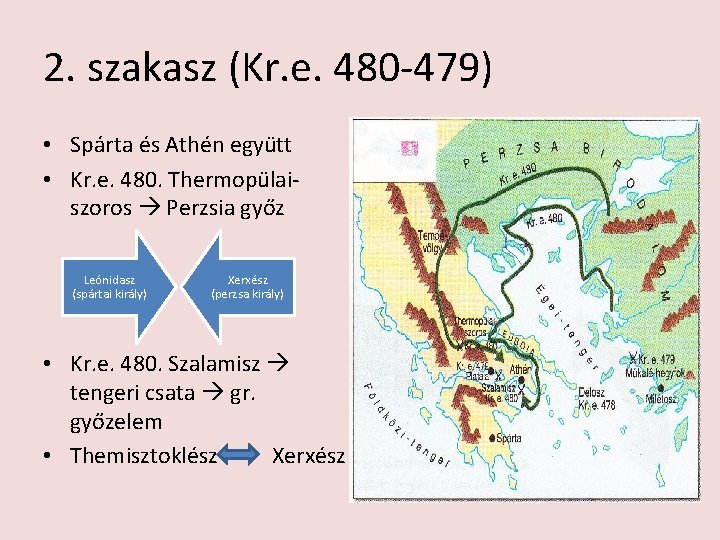 2. szakasz (Kr. e. 480 -479) • Spárta és Athén együtt • Kr. e.