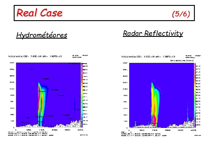 Real Case Hydrométéores (5/6) Radar Reflectivity 