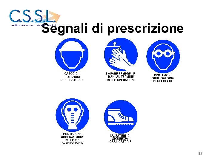 Segnali di prescrizione 58 