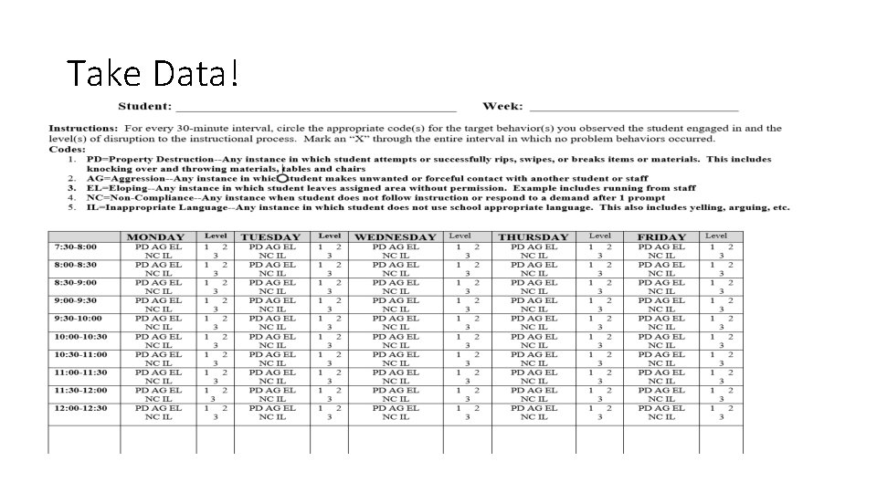 Take Data! 
