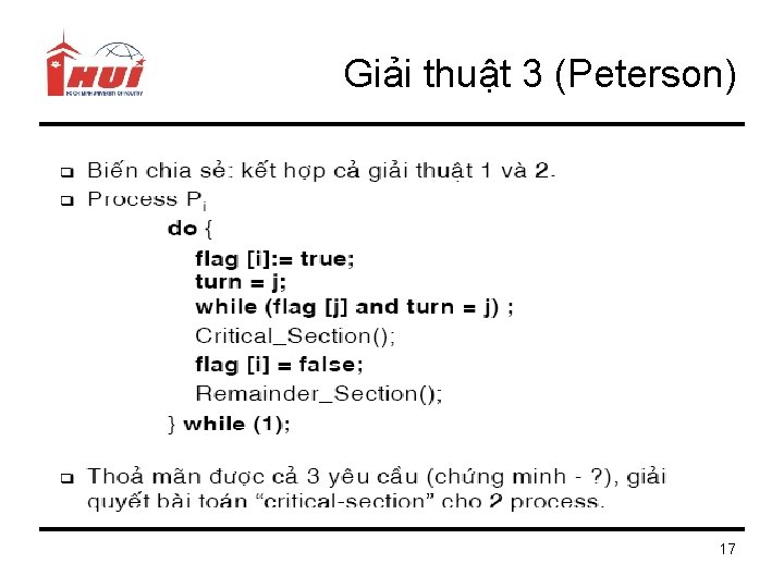 Giải thuật 3 (Peterson) 17 