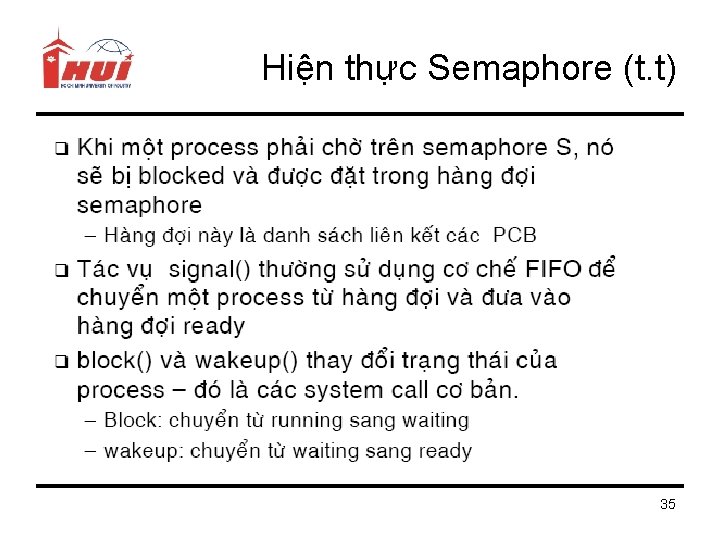 Hiện thực Semaphore (t. t) 35 