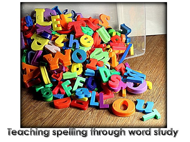 Teaching spelling through word study 
