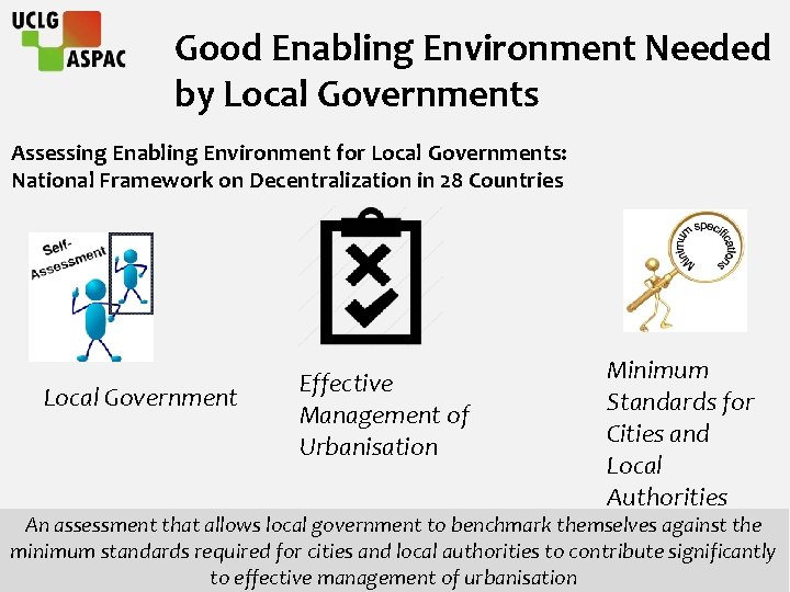 Good Enabling Environment Needed by Local Governments Assessing Enabling Environment for Local Governments: National