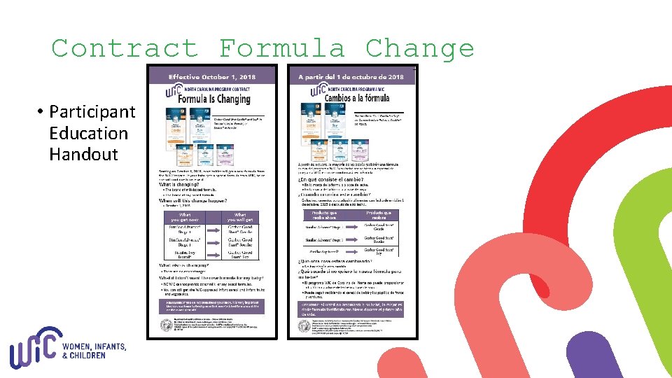 Contract Formula Change • Participant Education Handout 