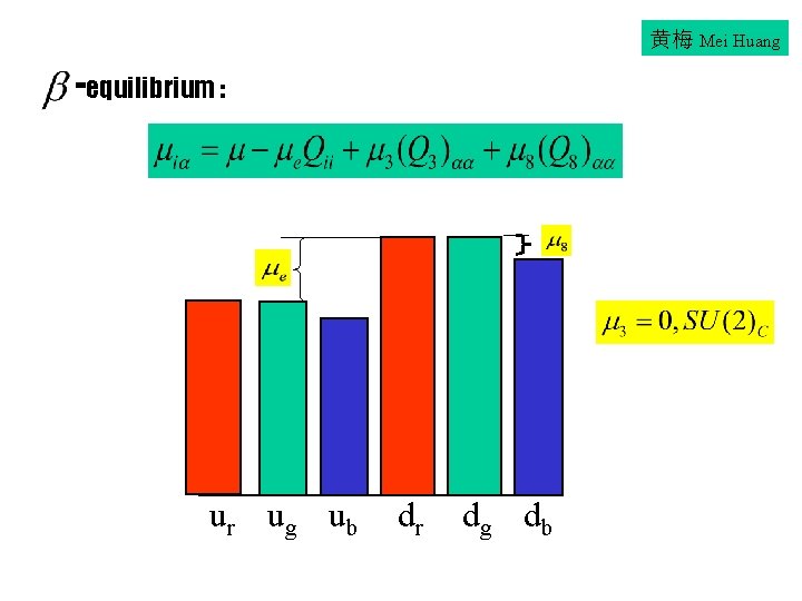 黄梅 Mei Huang -equilibrium : ur ug ub dr dg db 