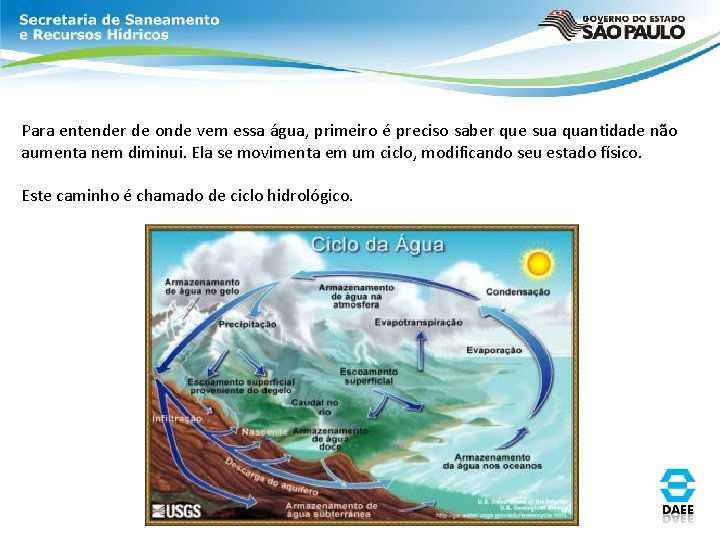 Para entender de onde vem essa água, primeiro é preciso saber que sua quantidade Para entender de onde vem essa água, primeiro é preciso saber que sua quantidade