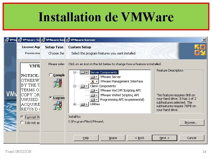 Installation de VMWare Yonel GRUSSON 18 