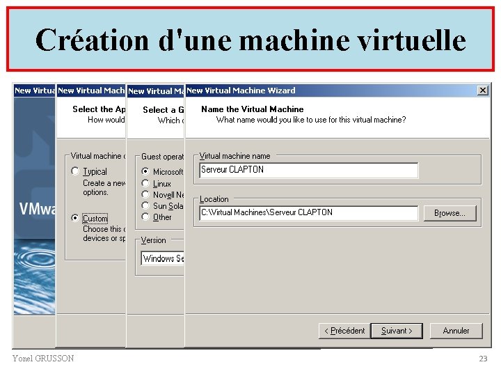 Création d'une machine virtuelle Yonel GRUSSON 23 