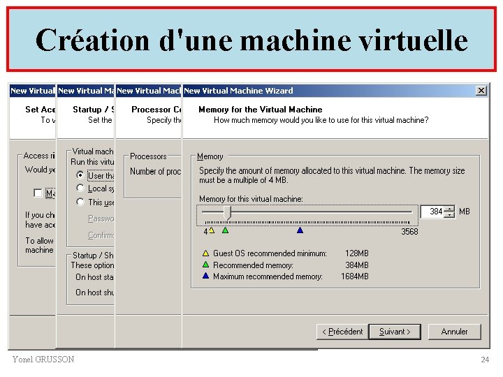 Création d'une machine virtuelle Yonel GRUSSON 24 