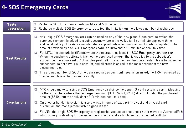 4 - SOS Emergency Cards Tests description q Recharge SOS Emergency cards on Alfa 4 - SOS Emergency Cards Tests description q Recharge SOS Emergency cards on Alfa