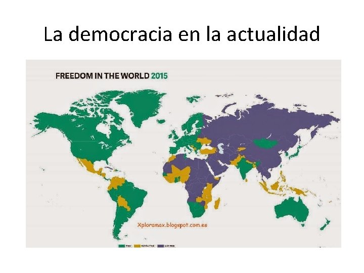 La democracia en la actualidad 