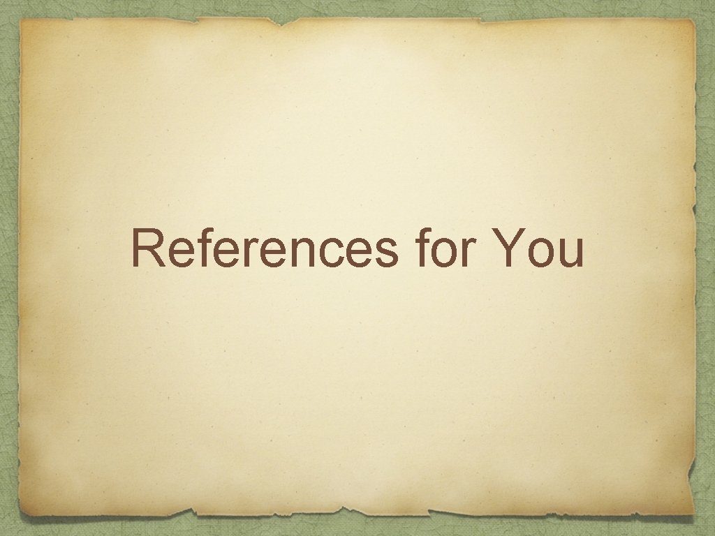References for You 