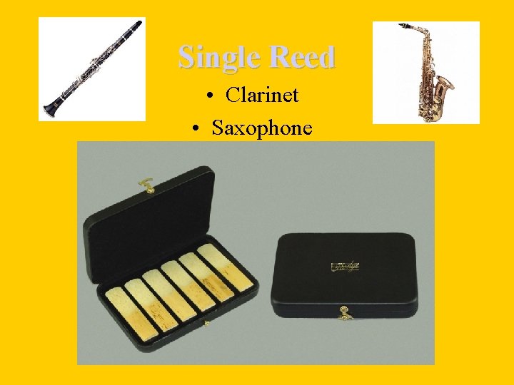 Single Reed • Clarinet • Saxophone 