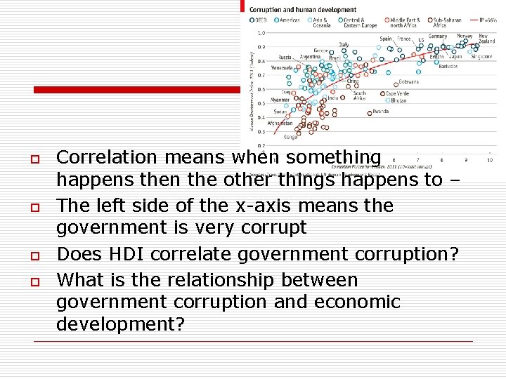 o o Correlation means when something happens then the other things happens to – o o Correlation means when something happens then the other things happens to –