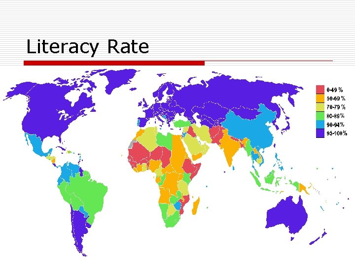 Literacy Rate Literacy Rate