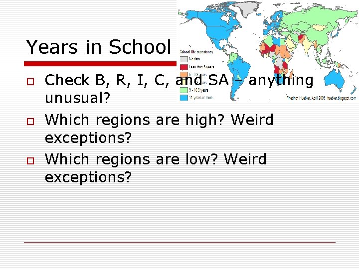 Years in School o o o Check B, R, I, C, and SA – Years in School o o o Check B, R, I, C, and SA –