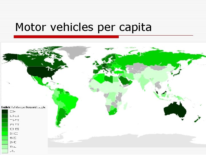 Motor vehicles per capita Motor vehicles per capita