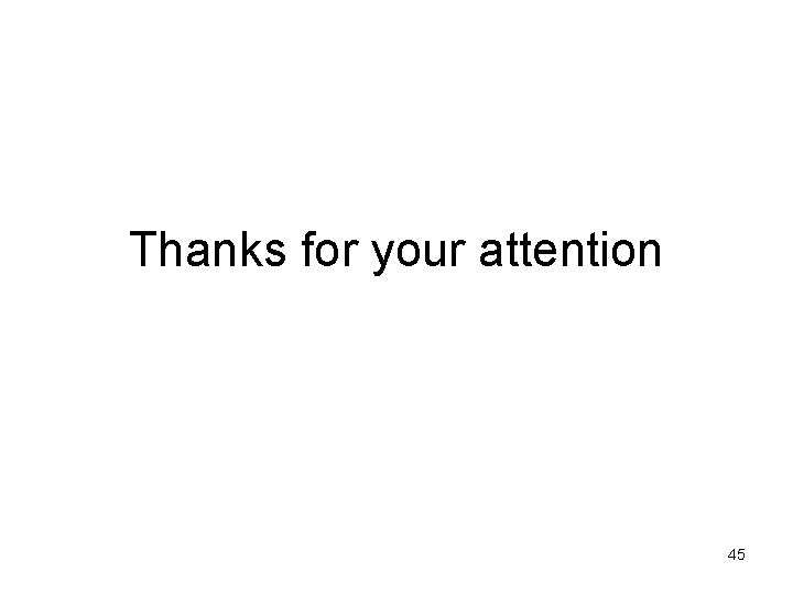 Thanks for your attention 45 