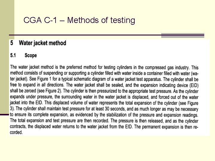 CGA C-1 – Methods of testing 